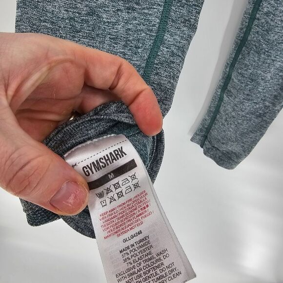 Gymshark leggings green seamless medium stretch booty contour gym workout runnin - Picture 3 of 3